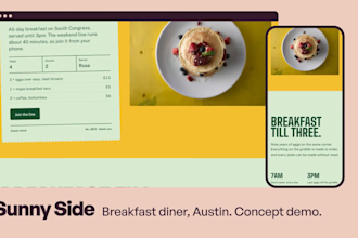 design a modern restaurant website with menu and booking