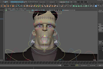 animaze 3d character rigging,avatar,ikfk control,morph targets,bipd houdini rig