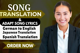 manually translate and adapt your song lyrics into english spanish german