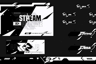 design custom twitch overlay and stream pack for your stream