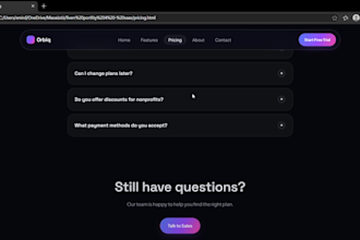 design a modern saas landing page or startup website