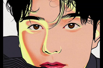 draw your custom vector pop art portrait