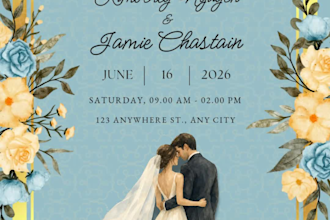design custom wedding, invitation for digital invite