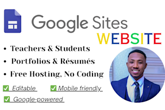 professional google sites website landing page carrd website landing page design