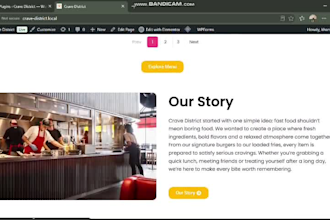 design professional food website and restaurant website with online order