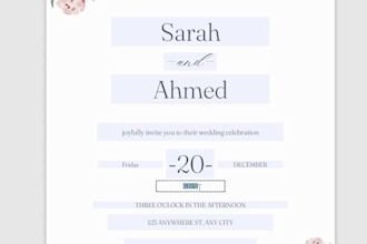 make elegant wedding invitation card printable PDF