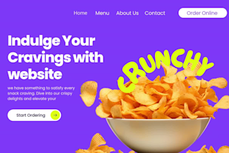 design a modern food menu website for restaurants and cafe