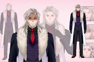 design and rig a live2d anime male vtuber model 3d vtuber nsfw vtuber avatar