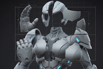 create 3d printable cosplay armor, helmet, mask and props