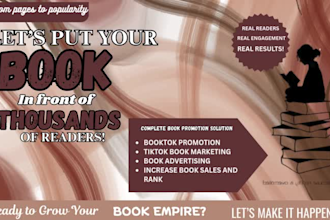 do booktok promotion, book marketing, ebook promotion