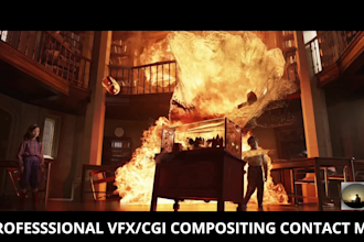 do pro vfx compositing, fire and blood horror effects, gunshot in after effects