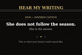 write premium fashion and beauty brand copy