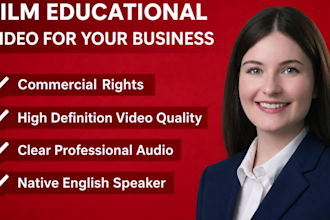 record a professional educational video for your business