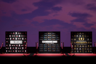 design backdrop banner, step and repeat, and sponsor wall