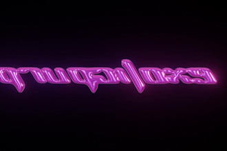 create 3d chrome y2k logo spin type animation with stylish chrome typography