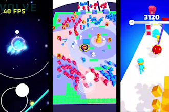 develop a hypercasual 2d 3d android mobile game in unity