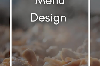 design tuck shop menu, price tag and social media post