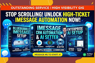 setup imessage p2p, crm automation, ai appointment setter in gohighlevel