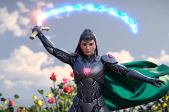 create a unique custom superhero character with detailed costume