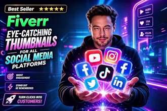 design social media thumnail like yt,fb,instagram