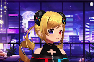 create high quality 3d character for vtuber, anime, 3d rigging or vroid model