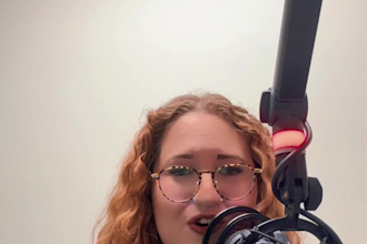record a bright, conversational female voice over for ads