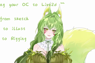 model and rig live2d vtuber model commission for vtubers, streamers