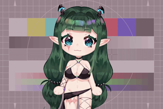 do vtuber model chibi pngtuber model vtuber commission for streaming