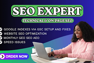 do on page, audit and technical SEO, website audit, and gsc indexing