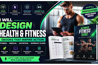 design health fitness ebook, format medical ebook, workout plan, proofread ebook