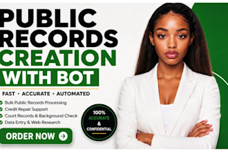 do public records creation with bot