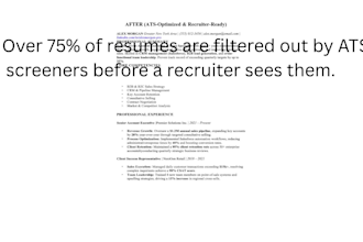 write an ats professional resume and cover letter