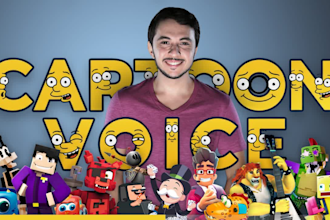 record a cartoon character voice over