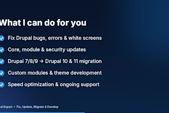 fix, update, migrate and develop your drupal website as a drupal expert