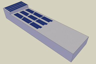 design pv rooftop 3d drawing