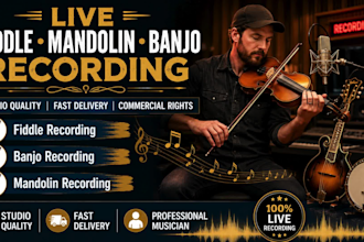 record fiddle, mandolin, or banjo for your music