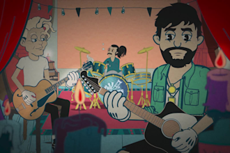 make a retro vintage animated music video