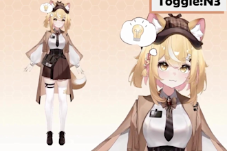 design and rig custom live2d vtuber model for vtube studio, chibi anime model