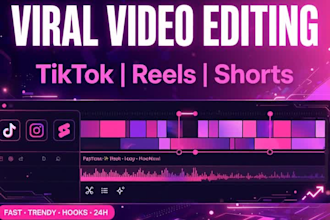 do profesional viral tiktok reels youtube shorts editing