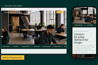 design a one page wordpress website with elementor