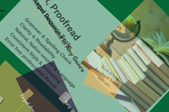 edit, proofread for native language books, legal document in any genre at flate