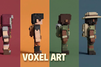 create custom 3d voxel art character model magicavoxel vehicle isometric diorama