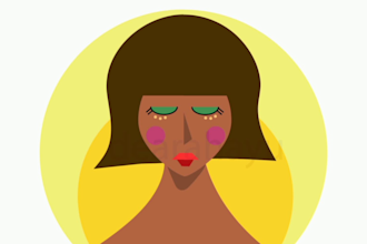 create geometric vector portrait art