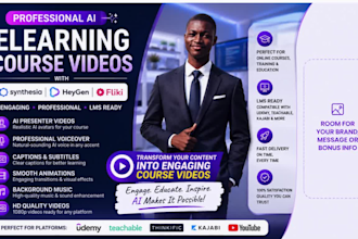 create professional ai elearning course videos with synthesia