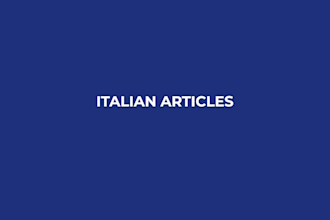 seo optimized articles in italian
