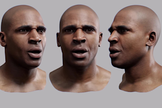 create and fix facial rigging and 52 arkit blendshapes in maya