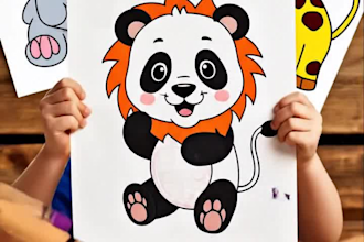 sell a cute printable coloring book for kids with 30 pages