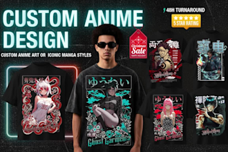 design a japanese or anime streetwear style for the tshirt