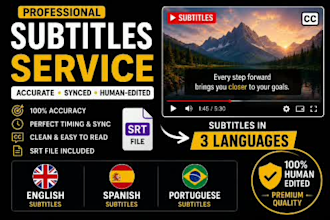 create youtube closed captions 3 major languages