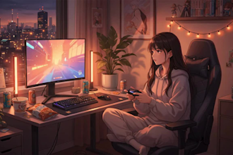 create stunning lofi loop animated background cartoon animation animated gif